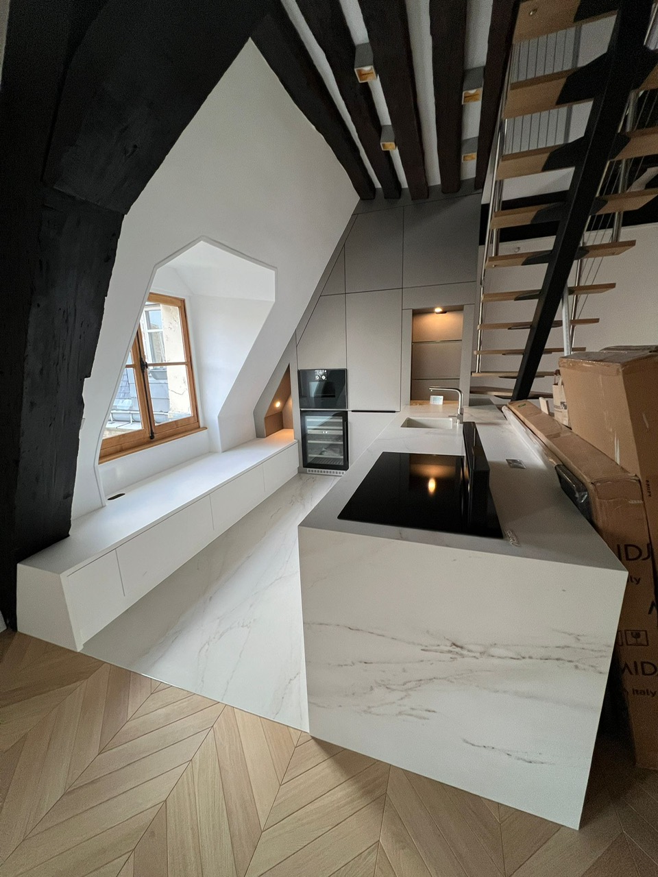 Rénovation électricité plomberie appartement Place des Vosges Paris