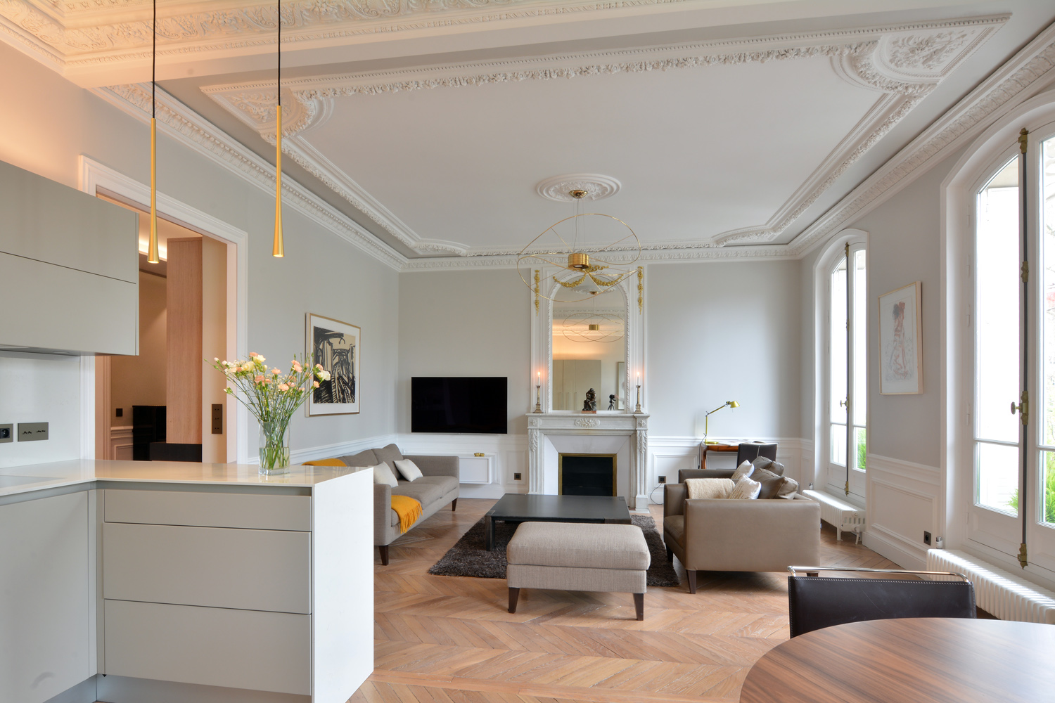 Rénovation appartement familial Paris 7e